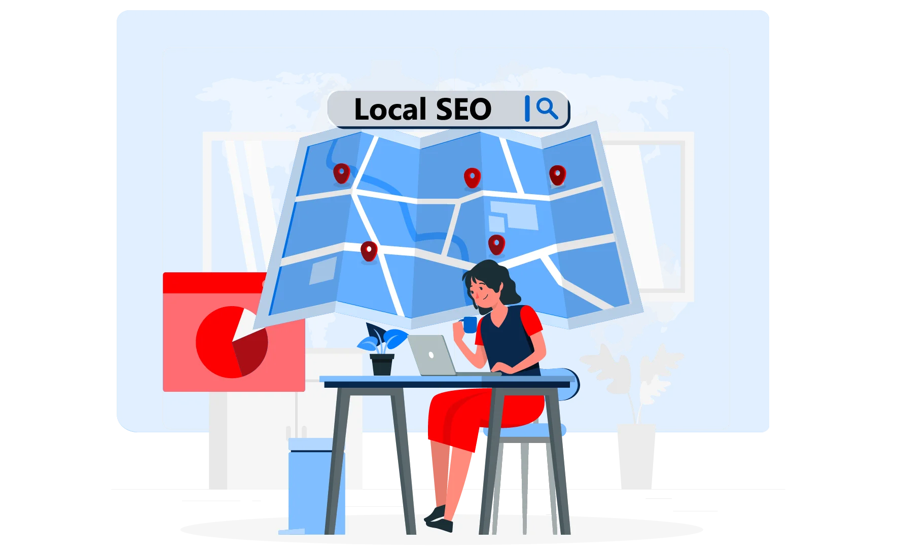 Local SEO page for digital marketing agency - optimizing websites for local search results.